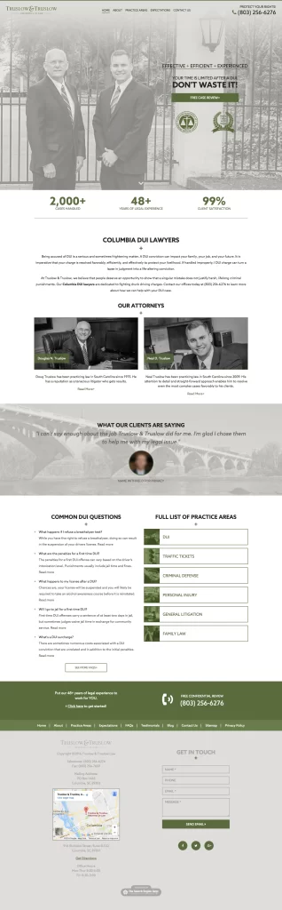 truslow law homepage screenshot