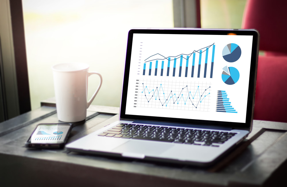 Laptop chart analytics