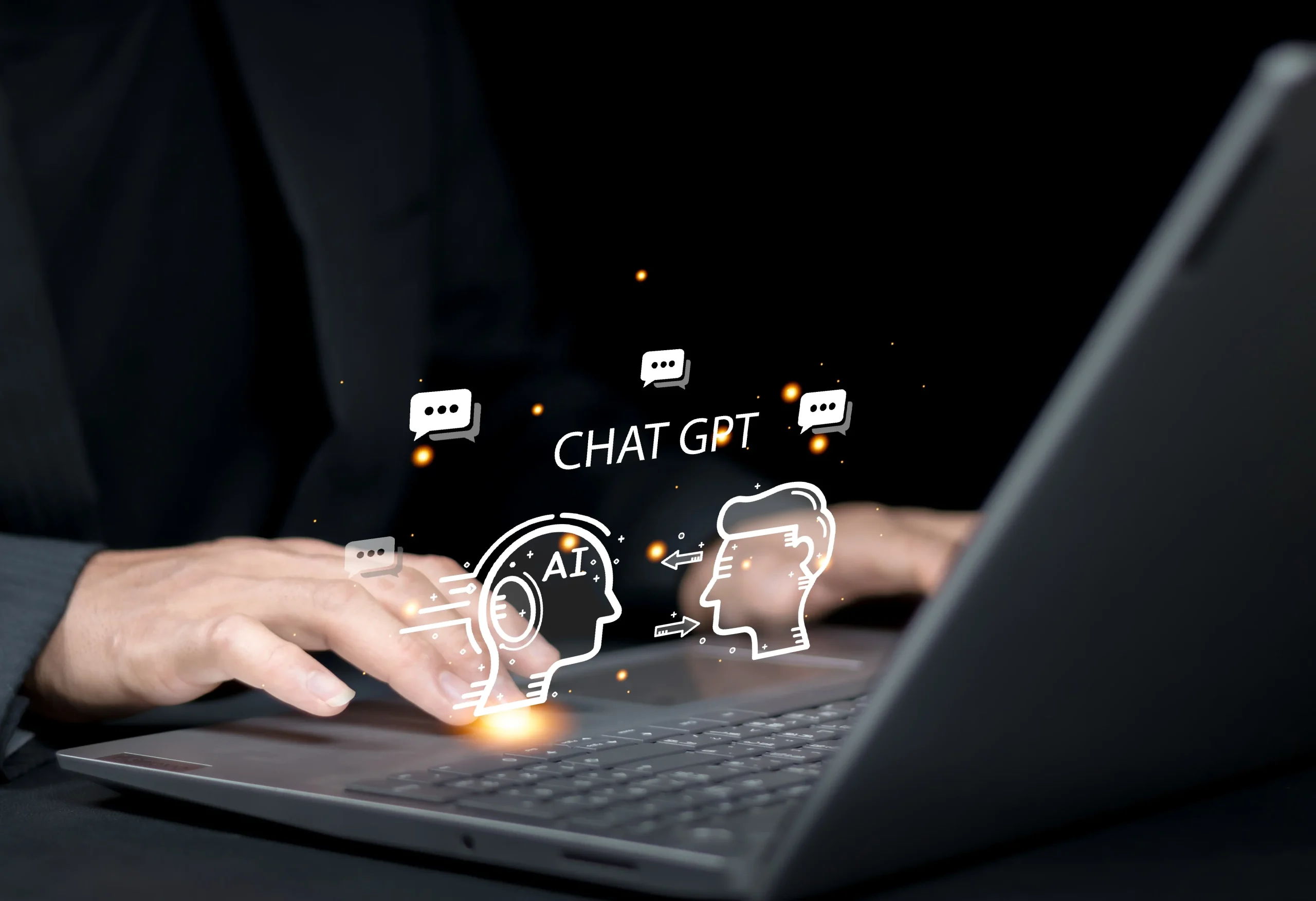 chatgpt person typing